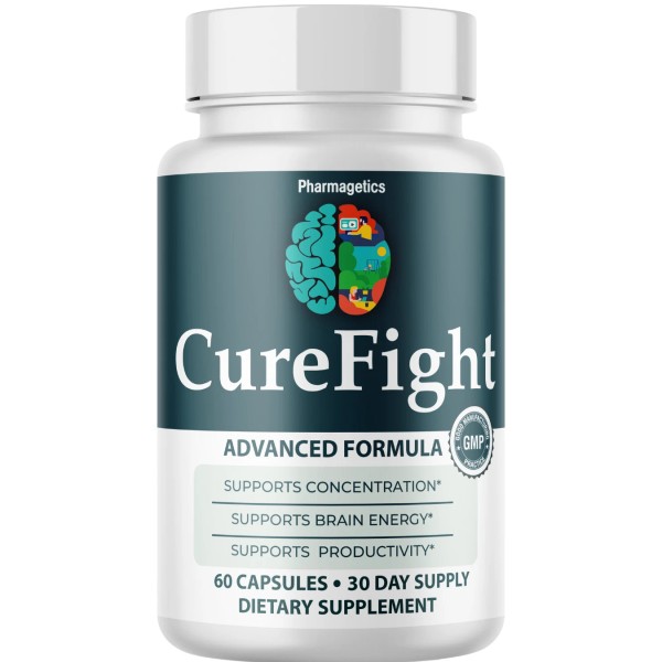pharmagetics CureFight- Brain Energy Supplement, Concentration Support Formula- 60 Capsules