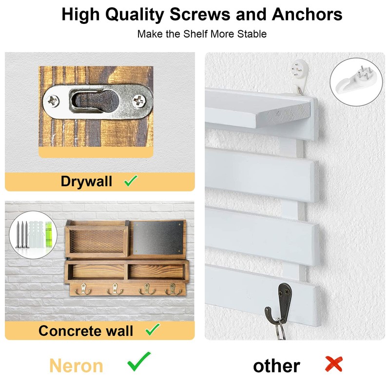 Key Holder for Wall, Mail Organizer Wall Mount with Key