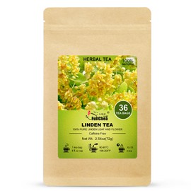 FullChea - Linden Tea, 36 Teabags, Linden Leaf and Flower - Natural Tilo Tea - Non-GMO - Caffeine-free - Support Respiratory & Boost Immune System