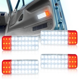 NEIFILES 4PCS LED Interior Door Panel Courtesy Light Compatible with Ford Bronco F150 F250 1992-1996,F350 1992-1997,5X Brighter,Plug & Play Installation,White+Red Light