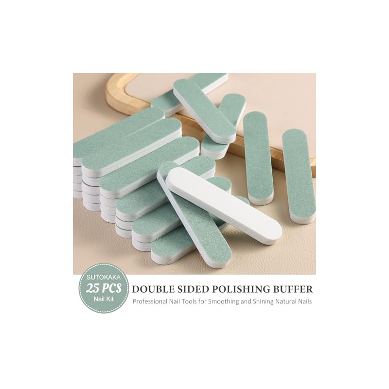 SUTOKAKA Kit de pulido de uñas de 25 piezas con