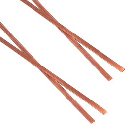 4PCS C110 Copper Flat Bar,1/8" Thickness x 0.6" Width x 15.7" Length Copper Flat Bar Stock, 3mm x 15mm x 400mm Suitable for DIY Battery Connection, etc.