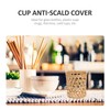 6 PCS Woven Cup Holders Anti Scald Hollow Straw Woven
