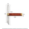 QUETTO 9 Inch Adjustable Carpentry Square Stainless Steel Sliding T-Bevel