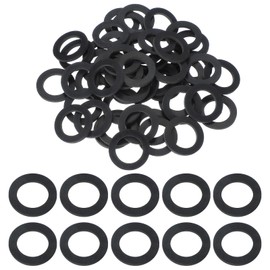 QUARKZMAN Pack of 50 M25 Rubber Washers 25 mm ID 38 mm OD 3.5 mm Thick Sealing Rings Rubber Seal Spacers Washers Seals Tap Seal Electrical Connection Black