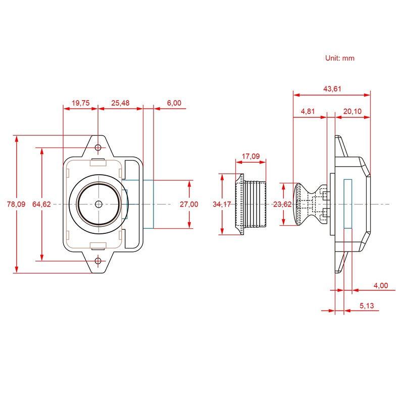 Lesoleil Push Door Lock, multicolour