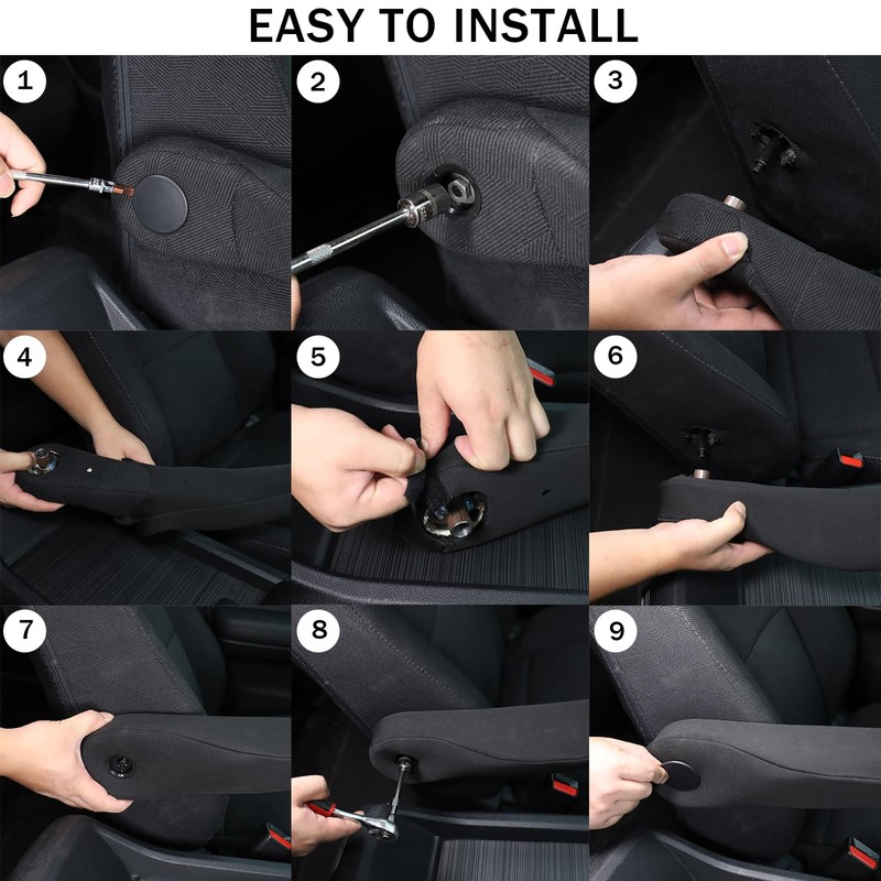 HIRUFAIT Car Seat Armrest Covers for Honda Pilot 2019-2022/ Ridgeline