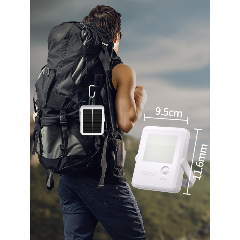 intelamp Solar Lights Outdoor Portable Bright Solar Light for Camping,