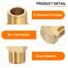 sourcing map 4 Pcs Brass Outer Hex Thread Fittings, G3/4"
