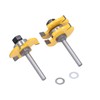 2Pcs Router Bit T Type 3 Teeth Milling Cutter Cutting