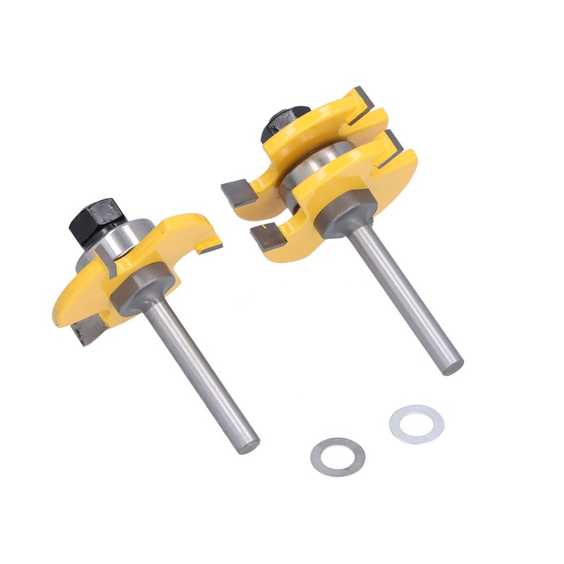 2Pcs Router Bit T Type 3 Teeth Milling Cutter Cutting