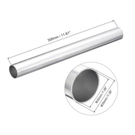sourcing map 6063 Aluminium Round Tube 32 mm Inner Diameter Aluminium Tube 35 mm Outer Diameter Aluminium Profile Metal Tube 300 mm Length Aluminium Tube for Industrial Construction Craft Projects Home Decoration