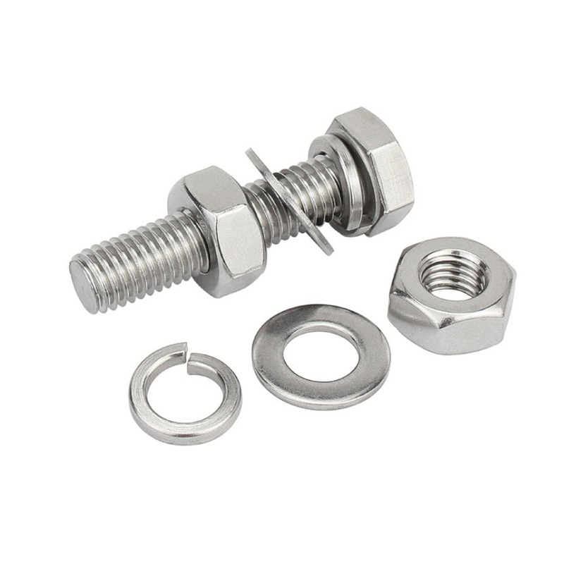 80 Pieces M5 x 16 Stainless Steel Hexagon Screws with