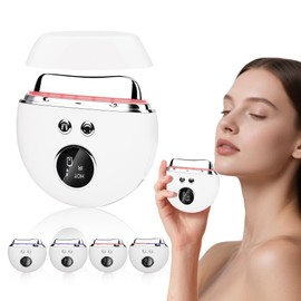 TAVADA EMS Gua Sha,Elektrisches Gesichtsmassagegerät,Gesichtsformungswerkzeug mit Rot,Blau,Grün&Buntfarbigslicht,EMS Gesichtsmassage mit Vibration & Wärme für Gesichtsstraffung,Anti Falten Anti Aging