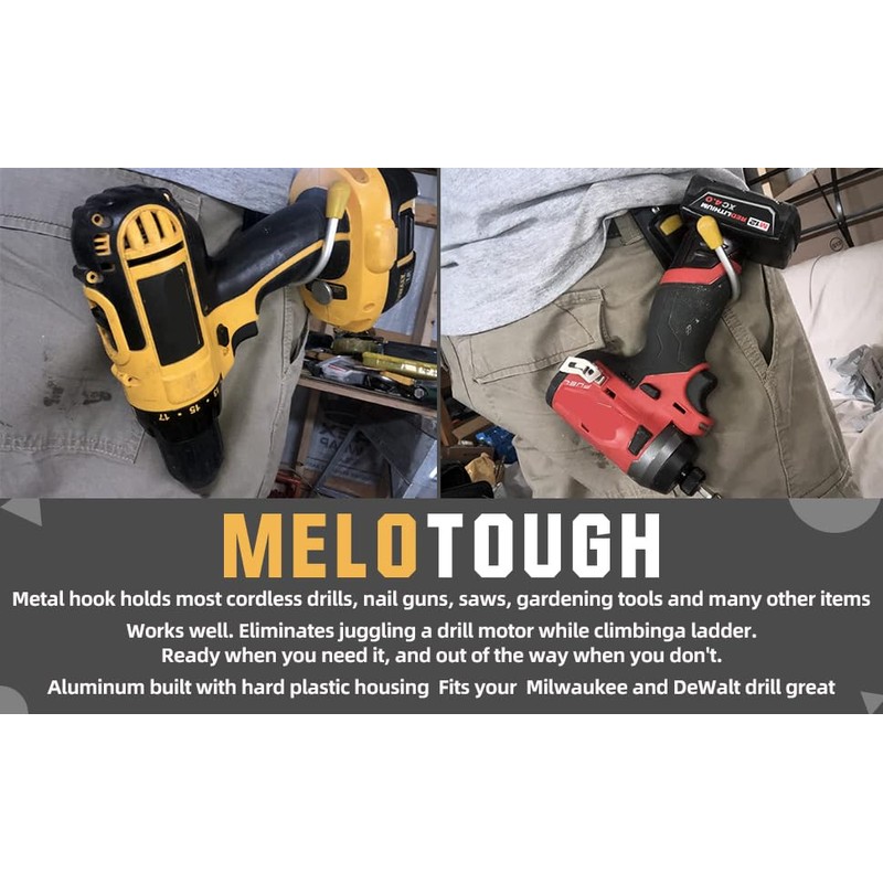 MELOTOUGH Tool Holster Cordless Drill Holster/Hook Single Tool Belt Hook