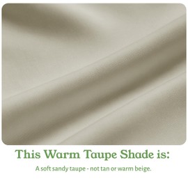 California Design Den Soft 100% Organic Cotton Bed Sheets Full Size Set - Crisp Percale Sheets with Deep Pockets, Breathable and Durable Bedding Set - Warm Taupe