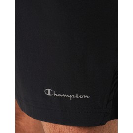 Champion Men's Athletic C-Tech Quick Dry Stretch Color Waistband 7" Trunks, Nero, L