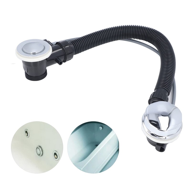 Aramox Overflow Drain Pipe, Bathtub Overflow Drainer Concealed Flexible SPA