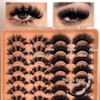 SISIYDY False Mink Eye Lashes Fluffy Full Strip Eyelash Dramatic