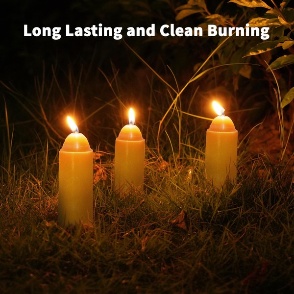 NOMFIX 15-Hour Natural Beeswax Candles Compatible with Candle Lanterns -