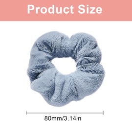 GNALIA Pack of 3 Scrunchies Large Silk Hair Scrunchies Women's Silk Scrunchie for Women Girls 3 Colours White Pink Blue