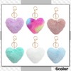 CHROME CRANE WB078 Women's Heart Brushed Fluffy Cute Key Ring
