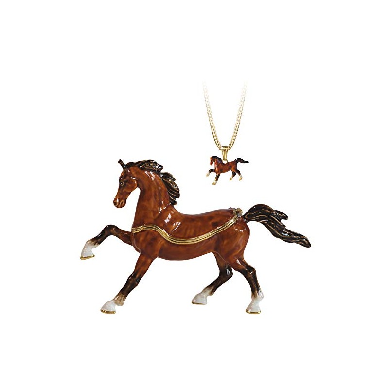 Arora Secrets from Hidden Treasures 1085 Horse Trinket Box, Metal,