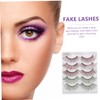 Baluue 3sets Realistic Makeup Lashes Wispy False Lashes Natural Party