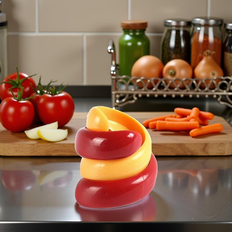 Red and Yellow Manual Fancy Sausage Cutter Barbecue Hot Dogs