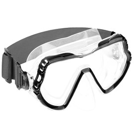 Diving Goggles Children, Swimming Goggles Children 4-16 Years, Adult Diving Goggles Teenagers, Snorkel Mask for Boys Girls Teenagers, Diving Mask with 180° Panorama HD Anti Fog Anti-Leak (Black Puls)