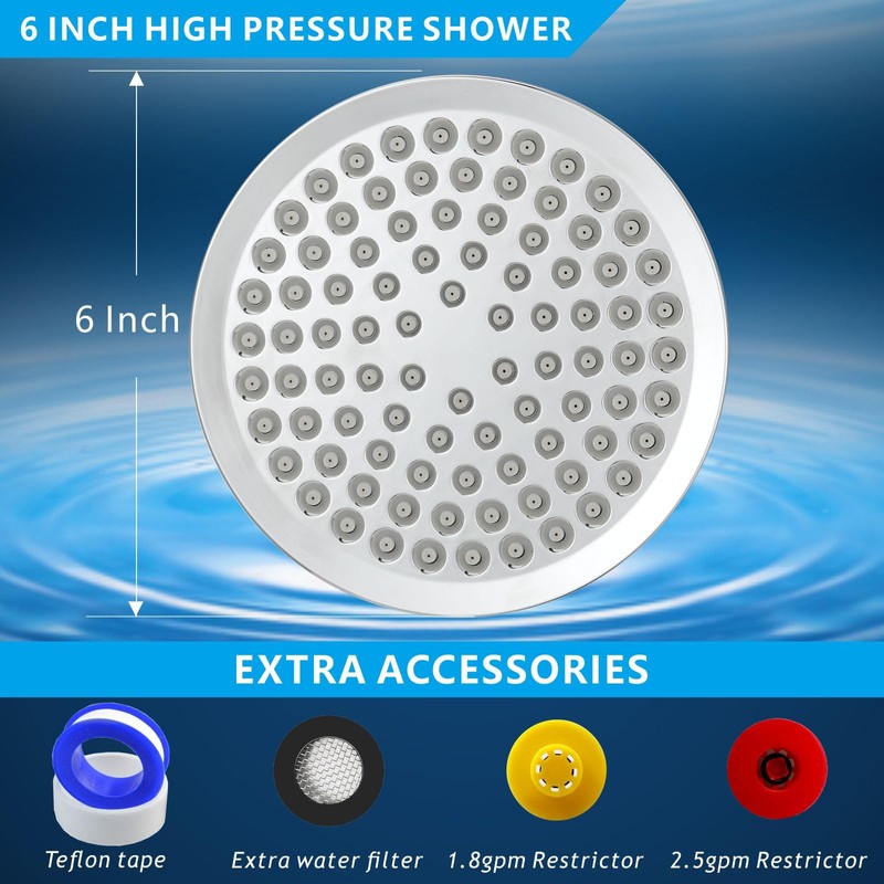 Nuodan High Pressure Rain Shower Head - High Flow Rainfall