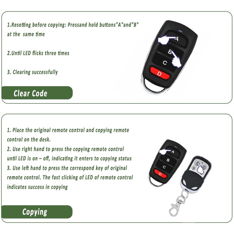 1Pcs Universal Remote Control Garage Door Opener, Garage Door Electric