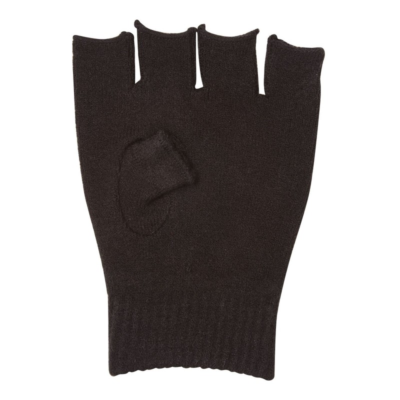 Gravity Trading Skeleton Fingerless Black Winter Gloves