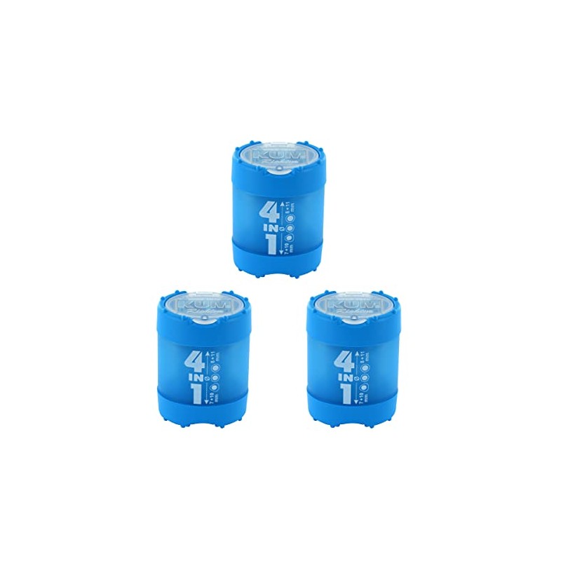 KUM AZ1028316-B - Pencil Sharpener with Container 4-in-1 Blue Pack