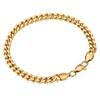 VEXXS Men's Bracelet Flut Cut, 18K Real Gold Plated Miami