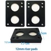 VJ Longboard Skateboard Riser Pads, Rubber, Set of 2, Size