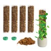 Bonviee 4-Pack 15-Inch Plastic Moss Poles for Monstera & Climbing