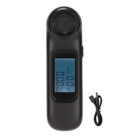 Black Portable Breathalyzer Noncontact High Accuracy Alcohol Tester USB Rechargeable With Digital LCD Screen