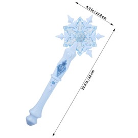 Totority Light Up Snowflake Wand, Glow Snowflake Wand Kid Cosplay Handheld Fairy Wand LED Light Up Snowflake Wand Toy