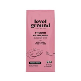 Level Ground Coffee - French Roast Craft Blend - Very Dark Roast, Whole Bean - Fair Trade, Organic, Kosher - Specialty Coffee - Drip Brew, French Press, Moka Pot - Tastes Intense, Spicy, Smoky - 300g / 10.5oz