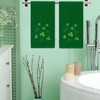 JarThenaAMCS 2Pcs Green St. Patrick's Day Hand Towels Cotton Embroidered