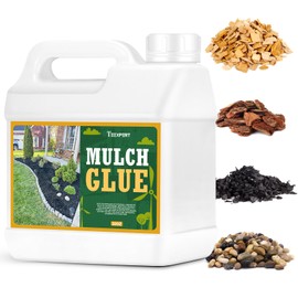 Teexpert 32oz Mulch & Rock Glue for Landscaping — Strong Outdoor Gravel Binder for Mulch, Stones, Bark, Pea Gravel — Water Permeable, Safe to Use, Covers Up to 70 sq.ft