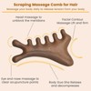 Fly Upup 2 Pack Wood Massager Comb for Hair Growth
