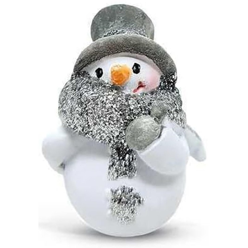 Ganz 1.5" Miniature Glittered Snowman Figurines - Set of 4