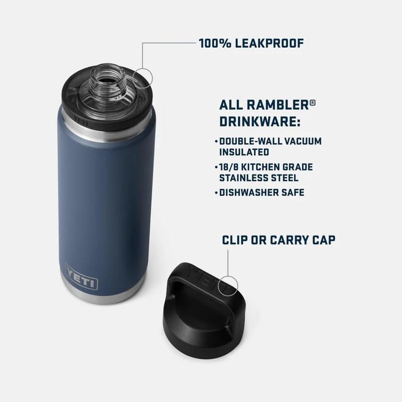 YETI Rambler Bottle Chug, Vaccum Insulated Stainless Steel Bottle with