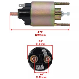 Caltric Starter Solenoid for John Deere Tractor Farm 2243 GT262 GT265 GT275 LX178 LX188