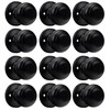 goldenwarm 12 Pack Matte Black Dummy Door Knobs, Inactive Half