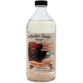 Mother Earth, Organic White Vinegar with The Mother, Fermented from Sugar Cane, OWV, WV, Raw, Unpasteurized, Unfiltered (1/16oz Glass Bottle)