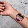 4 x 'Asexual Pride Heart' Temporary Tattoos - Water Resistant,