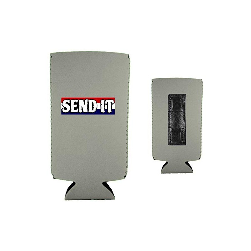 Send It Magnetic Slim Can Coolie (Gray, 2 Pack)